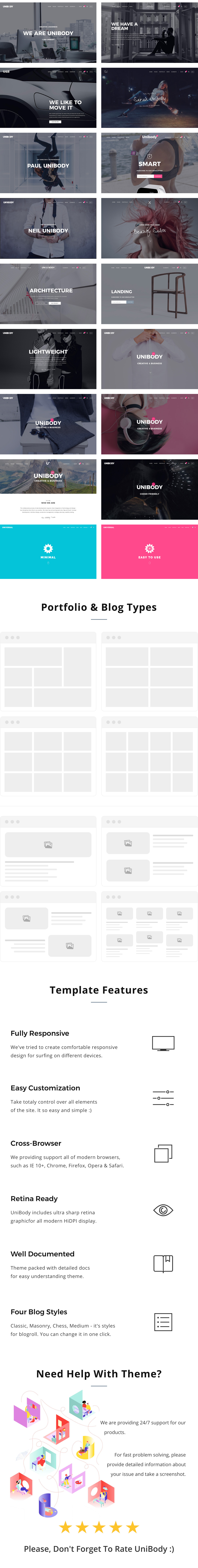 Unibody - Multipurpose One/Multi Page HTML5 Template - 3