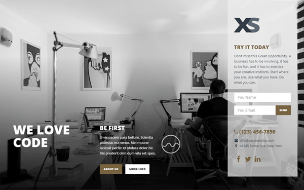 XS Landing Page Template