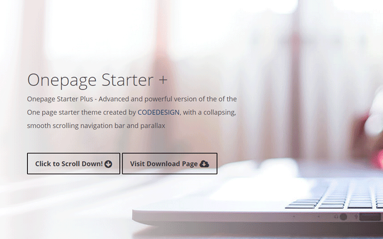 One Page Starter Plus (html, bootstrap)